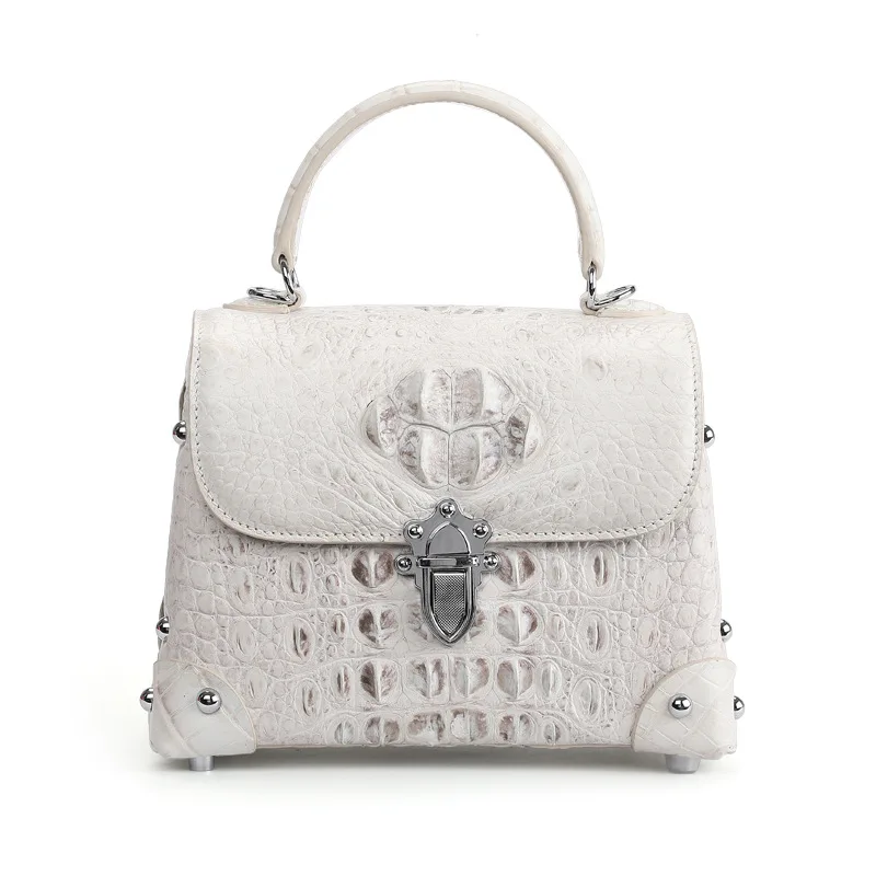 

Bag Female Trend Crocodile Leather Shoulder Bag 2021 New Himalaya White Handbag Fashion Leather Ladies Messenger Bag Twist Bag