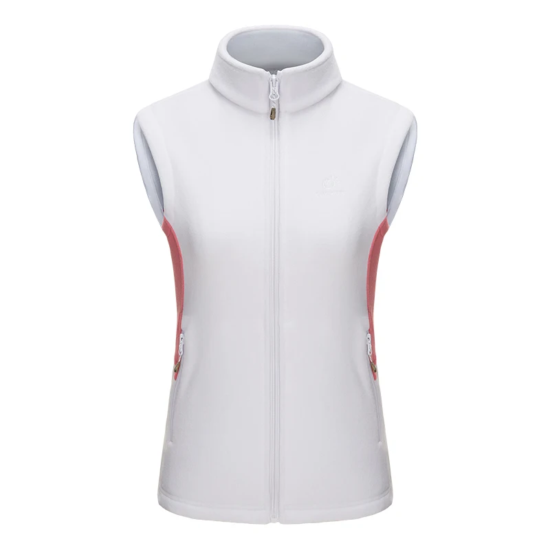 Women White TECTOP, женская и Мужская Флисовая жилетка, куртка-безрукавка для спорта на открытом воздухе, Термальный жилет для альпинизма, кемпинга, лыжного спорта, треккинга, Мужское пальто VA678 - Цвет: Women White