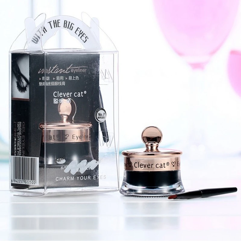 Набор для макияжа стойкий 1 шт. гель подводки глаз + Кисть Водостойкий карандаш