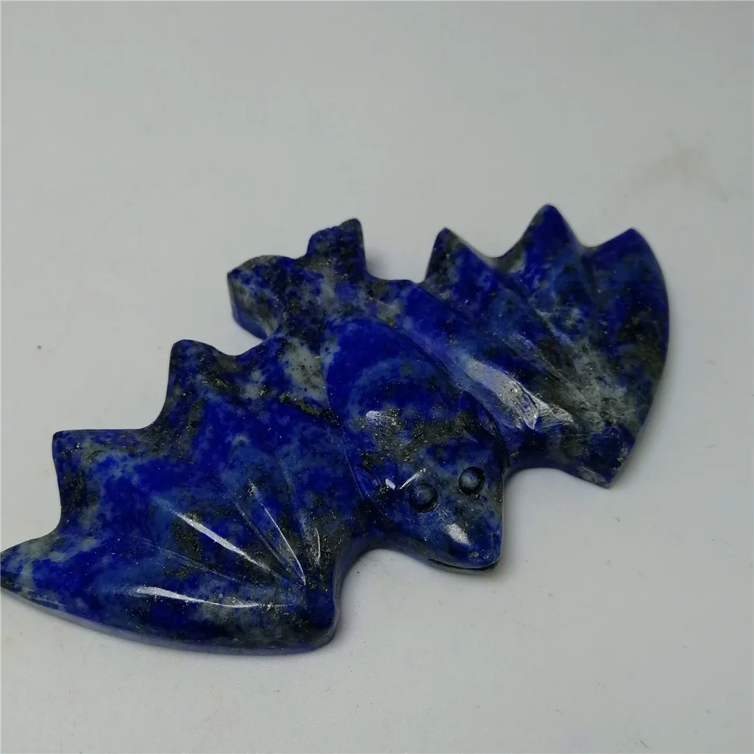 

1 pc natural labradorite stone polished cute animal bat for gift