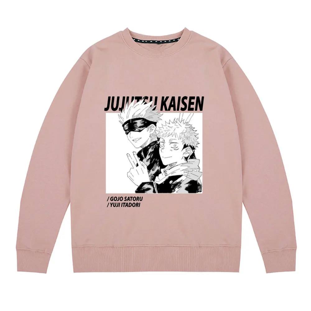 

Japanese Street Hip-hop Harajuku Pullover Men Funny Tops Anime Men's Sweatshirt Jujutsu Kaisen Yuji Itadori Printed Sweatshirts