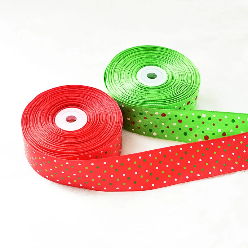 2 ярда/рулон 4 цвета лучшее качество ленты в горошек с принтом экологически чистые