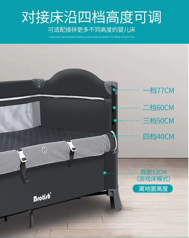 Европейская кроватка Портативная Складная NewbornBaby кровать многофункциональная детская игровая кровать новая детская дорожная кровать Новое поступление Колыбель