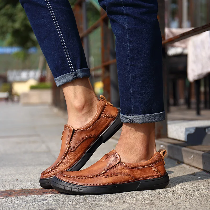 

2020 Sneakers Casual Peas Driving Leather Shoes Men Outdoor Loafers Moccasins Zapatillas Hombre Scarpe Uomo Men Loafers