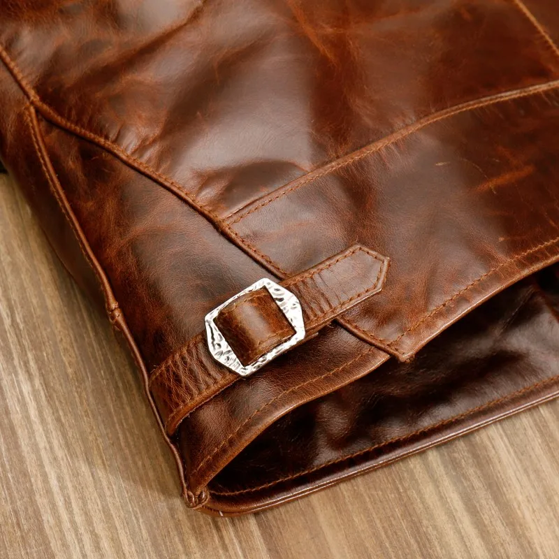 

Vintage Natural Leather Jacket Men Spring New Biker Cowhide Coat Luxury Brand Short Business Casual Slim Jackets Plus Size