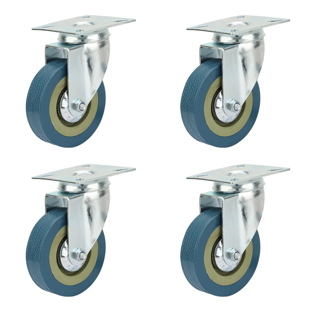 

4 Pcs Caster 2 Swivel Brake Wheel+2 Swivel Wheel Without Brake Suitable For All Kinds Of Light Trolleys Industrial Carts