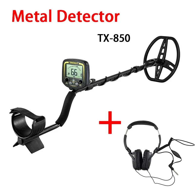 

HOT TX-850 Metal Detector Professional Underground Depth Metal Detector With headphones Gold Treasure Detector Hunter Pinpointer