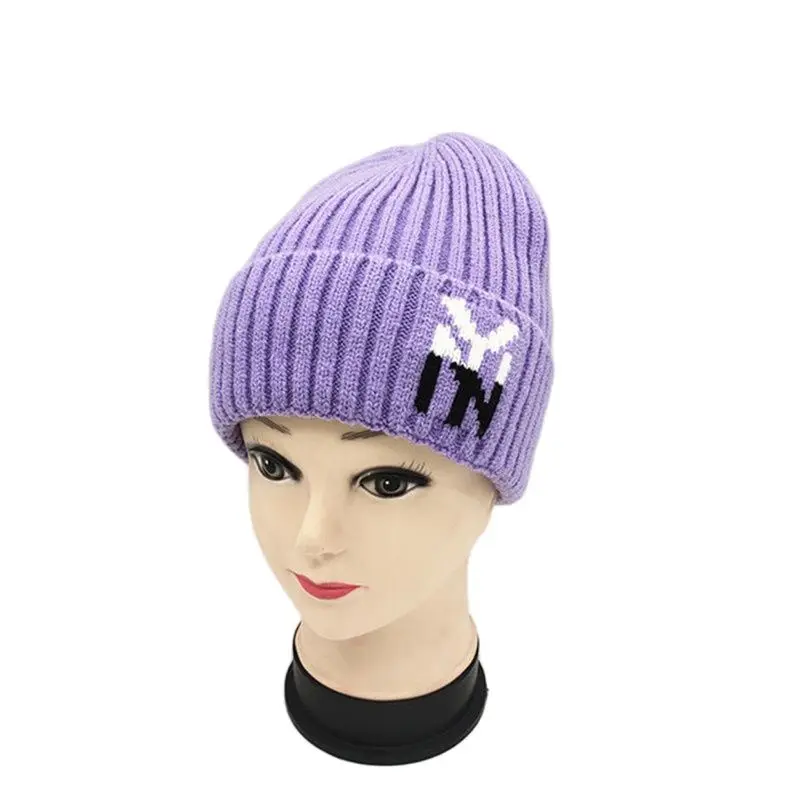 

Зимняя плотная Теплая Шапка-бини с надписью «MY Letter» для взрослых, популярная повседневная спортивная шапка для улицы для женщин и мужчин, му...