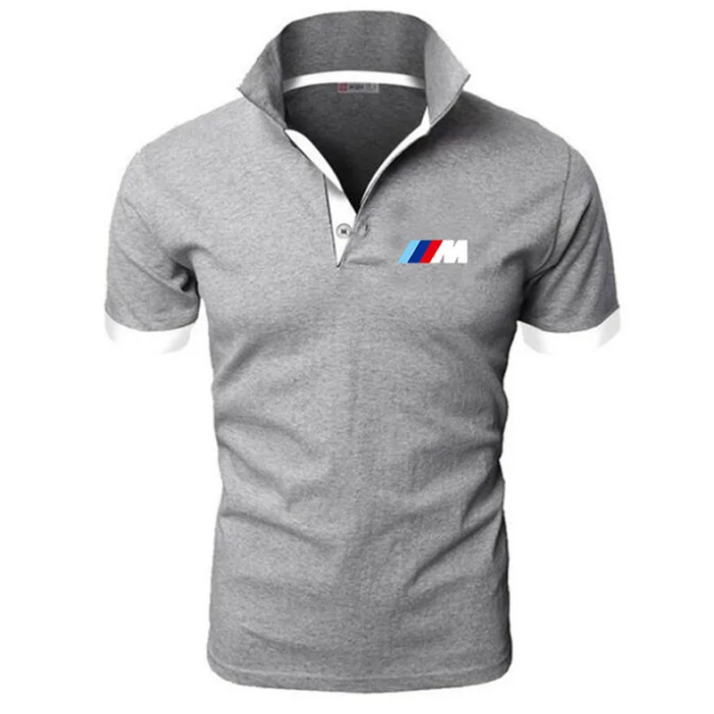 

New Summer Men Brand Clothing printing BMW M Men Business fashion Casual Male Polo Shirt Short Sleeve Breathable Soft Polo Shirt