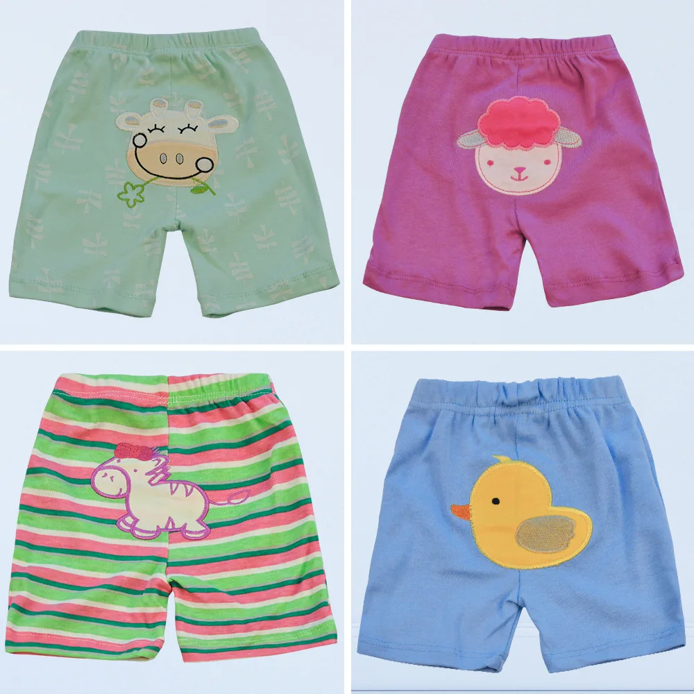 5 шт./Лот детские брюки с мультяшным принтом животных средней длины хлопковая