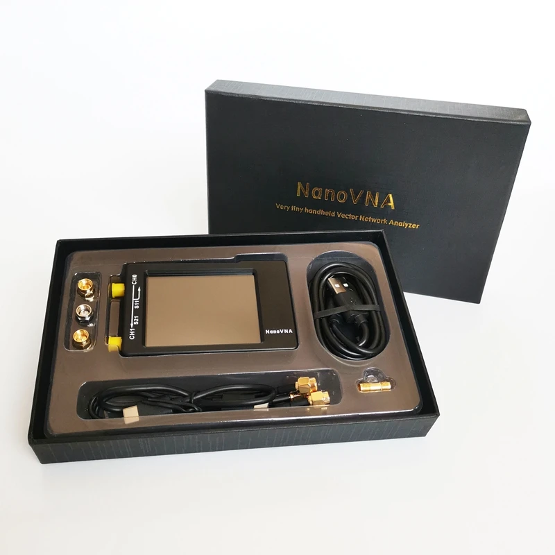 Векторный анализатор сети LCDHF NanoVNA-H HF VHF UHF 2 8 дюйма 50-1 5 ГГц антенны + аккумулятор 450