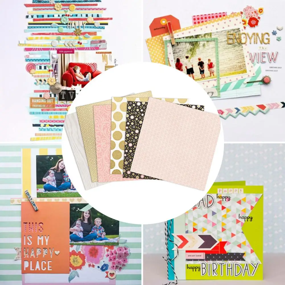 24 шт./компл. фоновая бумага для оригами сделай сам фотоальбом скрапбукинга 6