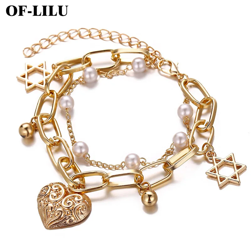 Модные Роскошные с большим именем любовь пятиконечная звезда жемчуг сочетание