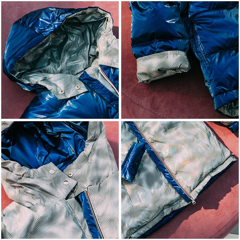 HH Children Fashion Winter Jacket For Girls Warm Hooded Down Coat Boys Double-sided Jackets Waterproof Coats Baby Kids Parka | Детская
