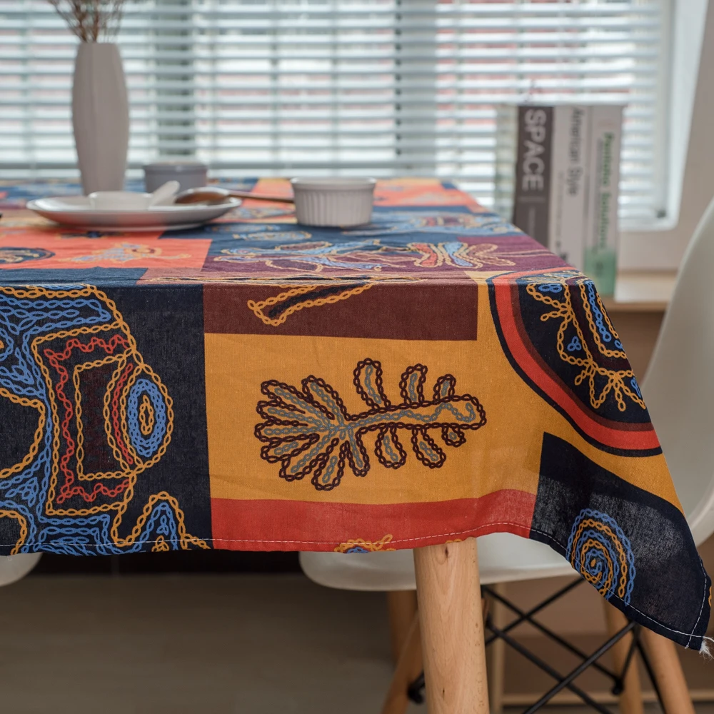 [Центр прямых поставок] скатерть для стола в стиле Майя прямоугольные набивные