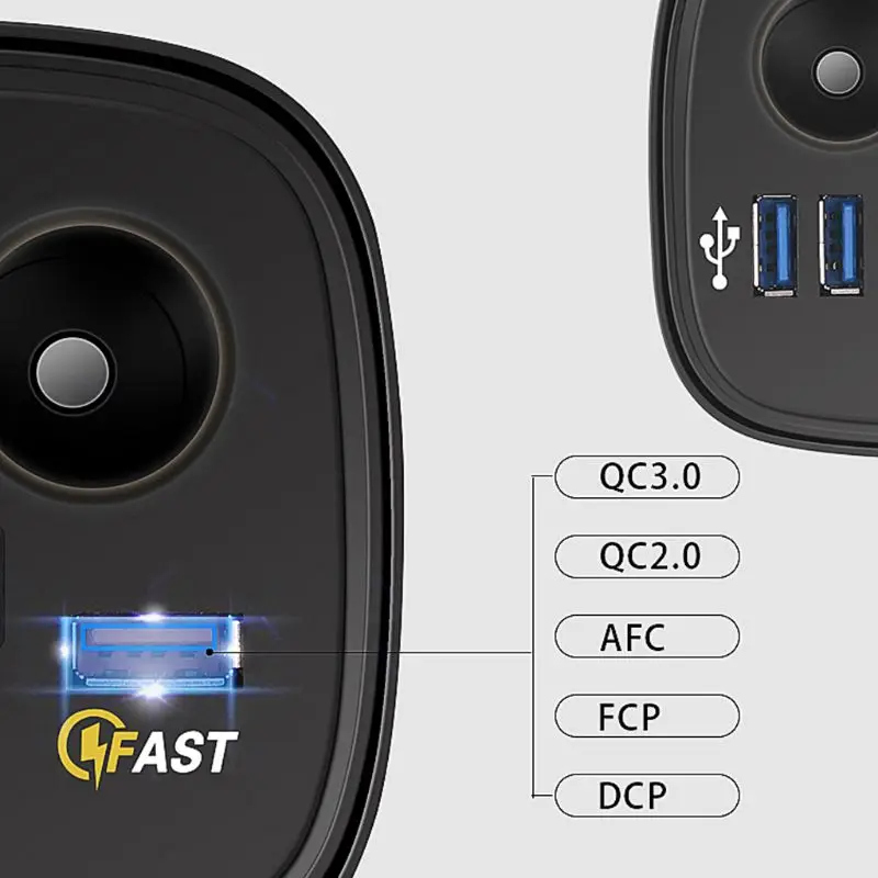 Разветвитель автомобильного прикуривателя QC 3 0 USB зарядное устройство вольтметр