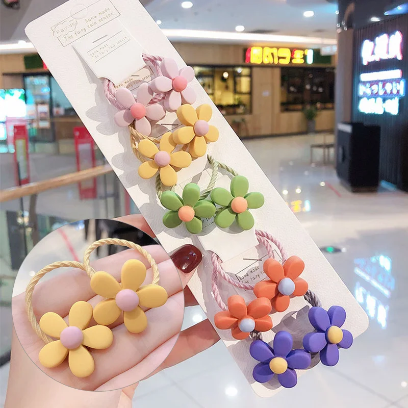 10 шт. милые детские резинки для волос эластичные с фруктами и животными девочек