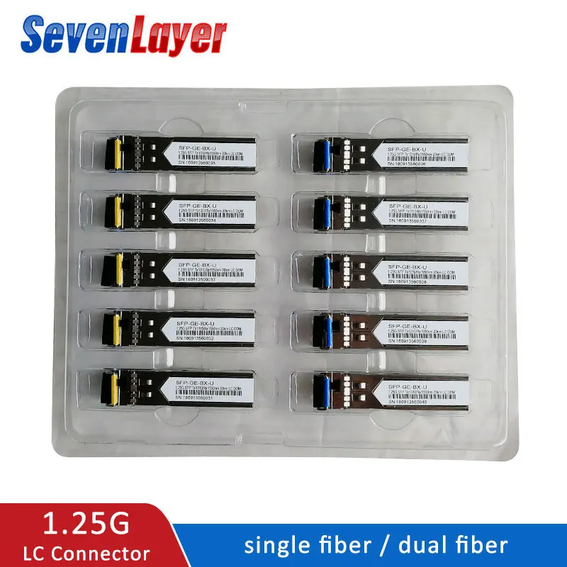SFP модуль 1,25G LC BiDi 1310nm/1550nm WDM переключатель SFP модуль приемопередатчика с переключателем DDM функция otdr Совместимость с Mikrotik