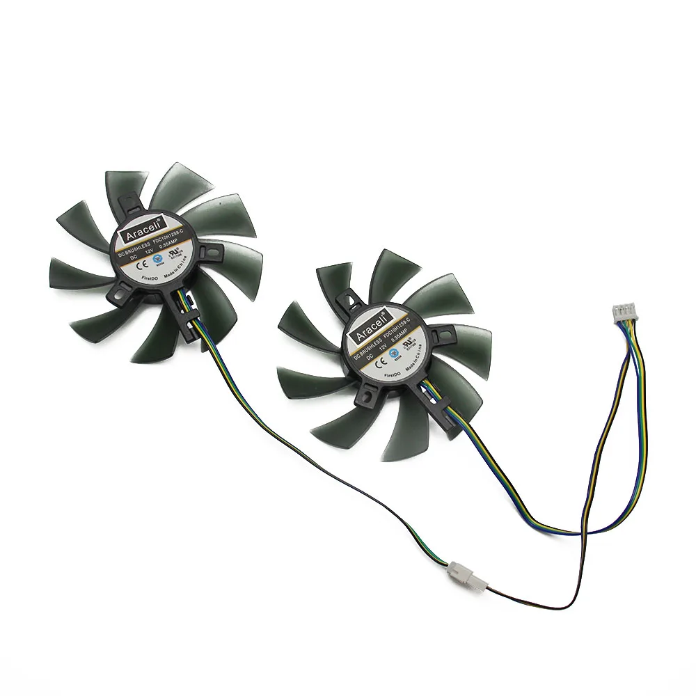 85 мм FDC10U12S9-C 0.45AMP 4Pin кулер вентилятор Замена для XFX RX 560D 570 580 Vega Графика видеокарта