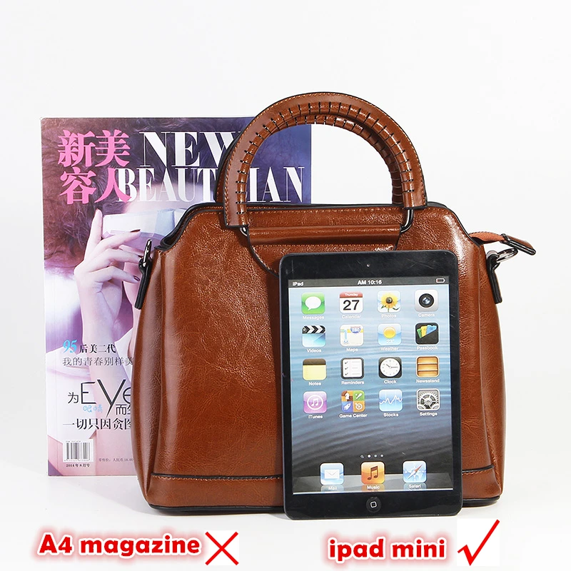 2019 натуральная кожаная сумка для дамы высокий Ёмкость сумки-шопперы женщин