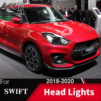 head lamp for car suzuki swift 2018 2020 swift headlights fog lights day running light drl h7 led bi xenon bulb car accessory