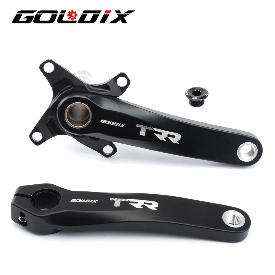 

GOLDIX bicycle crank chainwheel 104BCD MTB Bike Crankset Aluminum Alloy With Bottom 170mm crank black 32T 34T 36T 38T plate