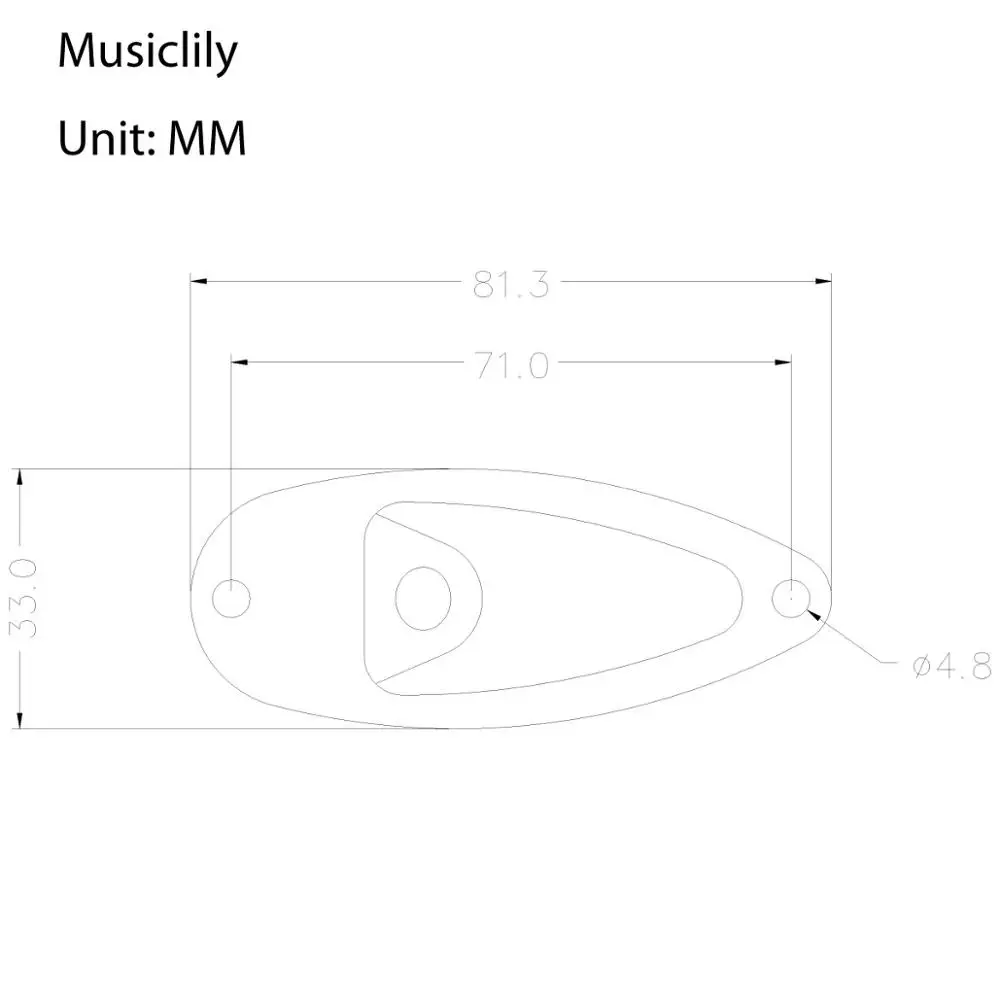 Гитарная Входная пластина в форме лодки Musiclily для Stratocaster Черная | Спорт и