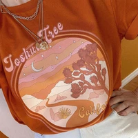 hillbilly joshua tree 80s 90s vintage graphic female tees plus size loose cotton short sleeve tops california aesthetic t shirt
