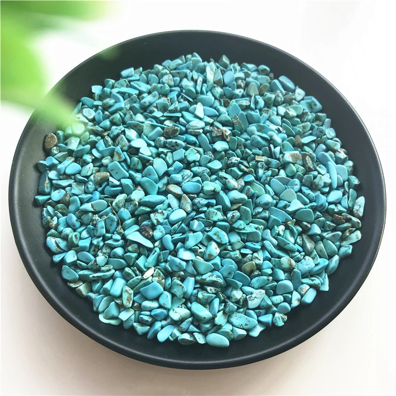 

100g 3-6mm Green Turquoise Rock Polished Rough Stone Nugget Healing Aquarium Gravel Natural Stones and Minerals
