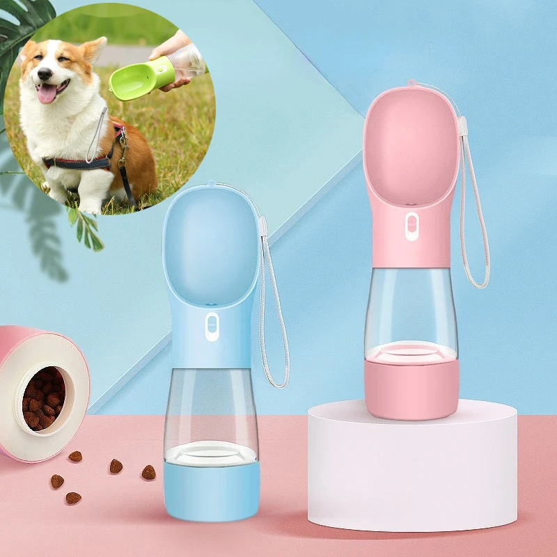 Pet Dog Water Bottle Feeder Bowl Portable Water Food Bottle Pets Outdoor Travel Drinking Dog Bowls Water Bowl For Dogs Product