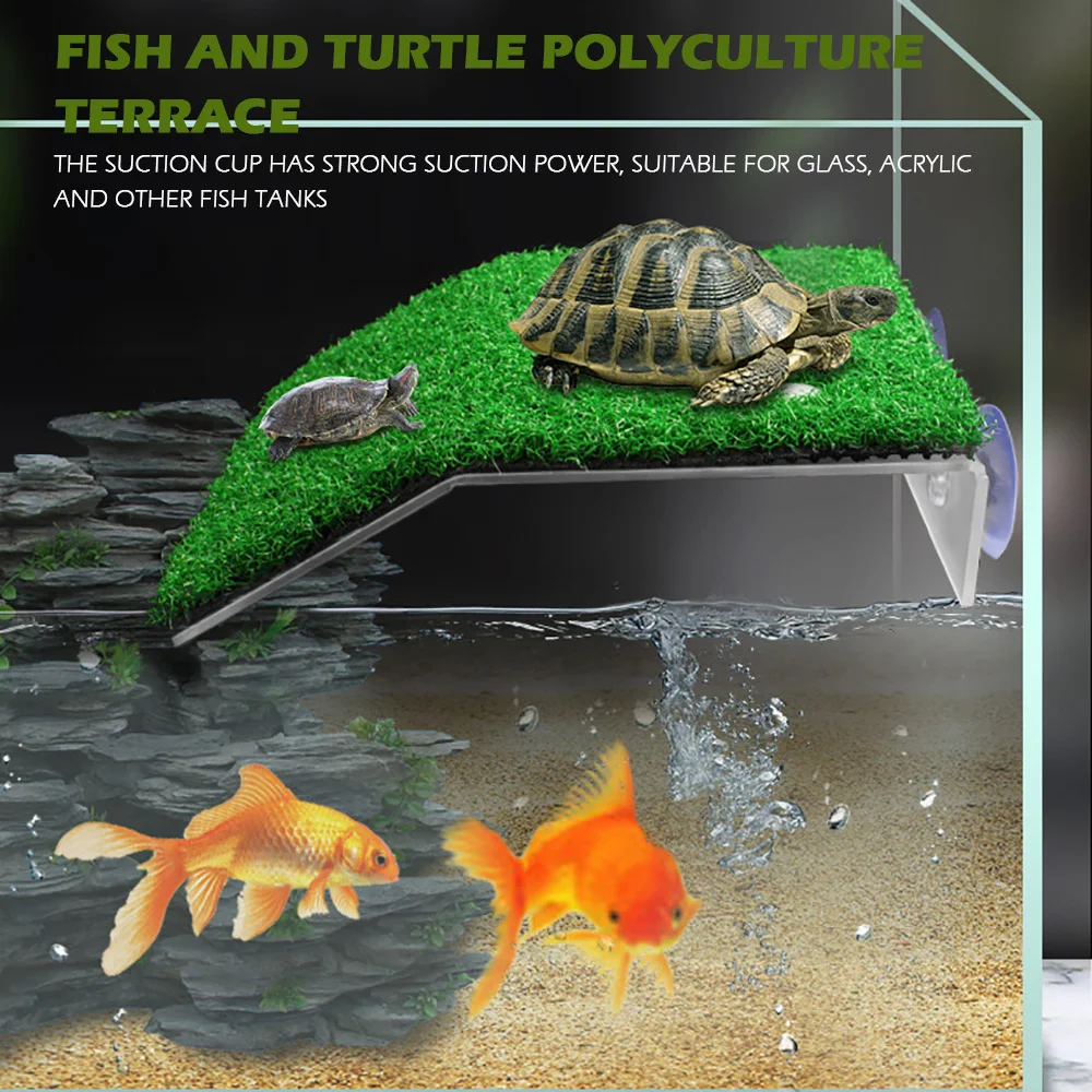 Платформа для аквариума акриловое украшение черепаха остров аквариумов мох
