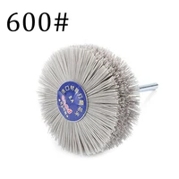nylon wheel polishing wire brush with wood 6mm shank 80600 grit used for embossing furniture mahogany abrasive tool