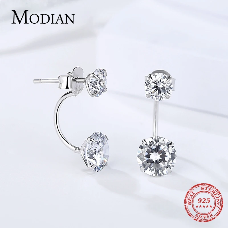 MODIAN серьги 2019 стерлингового серебра 925 пробы прозрачный кубический цирконий