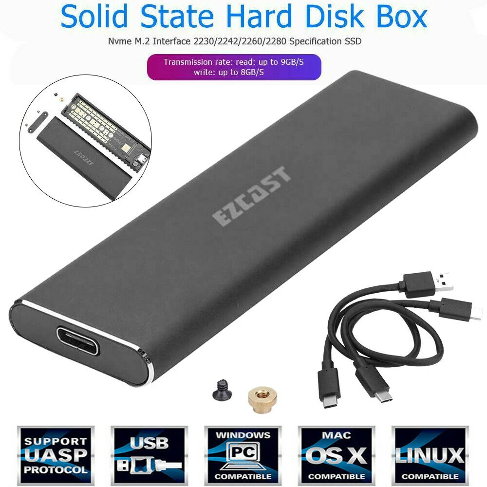 M2 SSD жесткий чехол NVME PCIe корпус M.2 к USB Type C 3 1 GEN2 M Key Adapter | Электроника