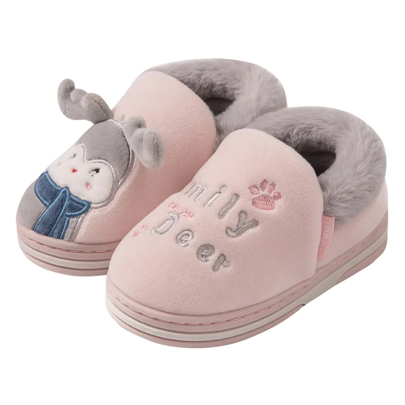 

Children's Slippers Winter New Boys and Girls Cartoon Bag with Cotton Shoes Non-slip Warmth Cute Home Indoor Cotton Slippers