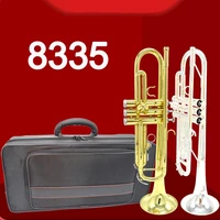 new mfc bb trumpet 8335 gold lacquer music instruments profesional trumpets student included case mouthpiece accessories