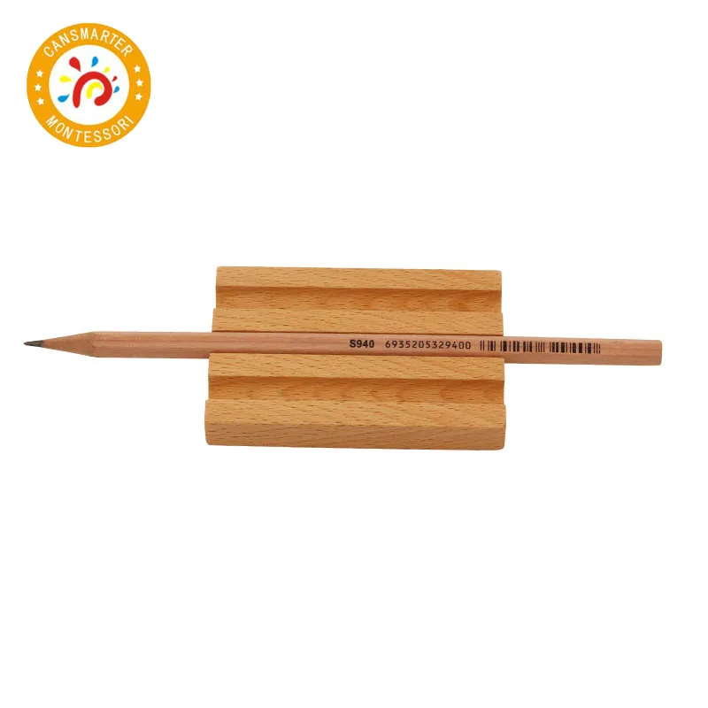 Материал Монтессори деревянный держатель для игрушек 3 карандашей раннего