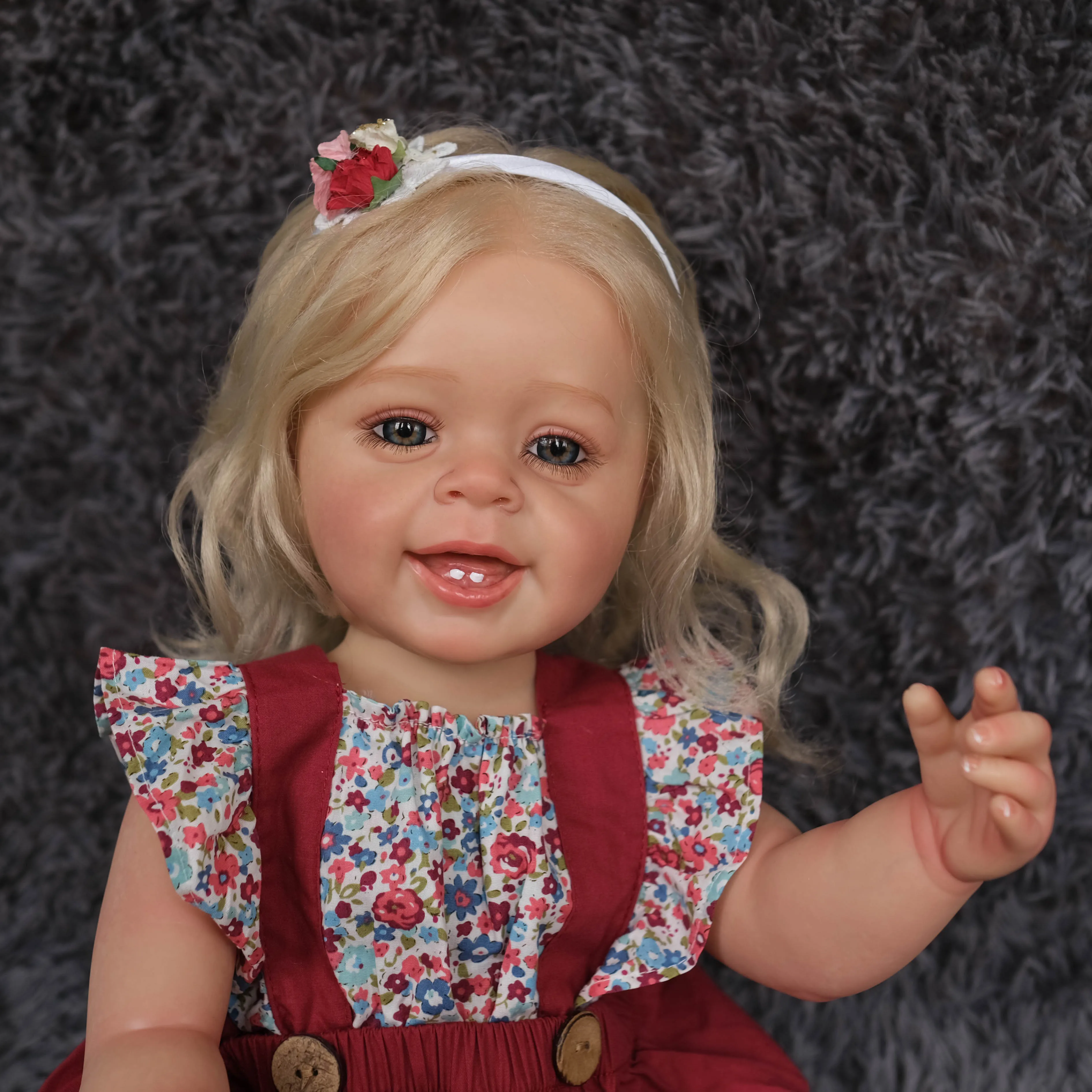 Кукла реборн npk55 см силиконовая Реалистичная кукла янника с ручной детальной