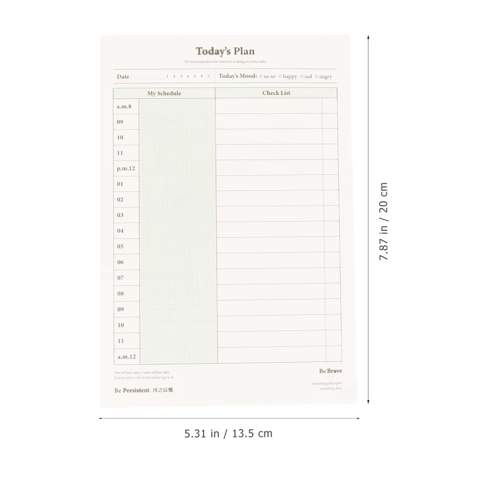 

2pcs Life Record Note Book Tearable Weekly Plan Notepads Students Time Plan Notepad