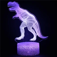3d dinosaur lamp led night light 16 colors with remote control usb table lamp nightlight child birthday gift toys for kids boys