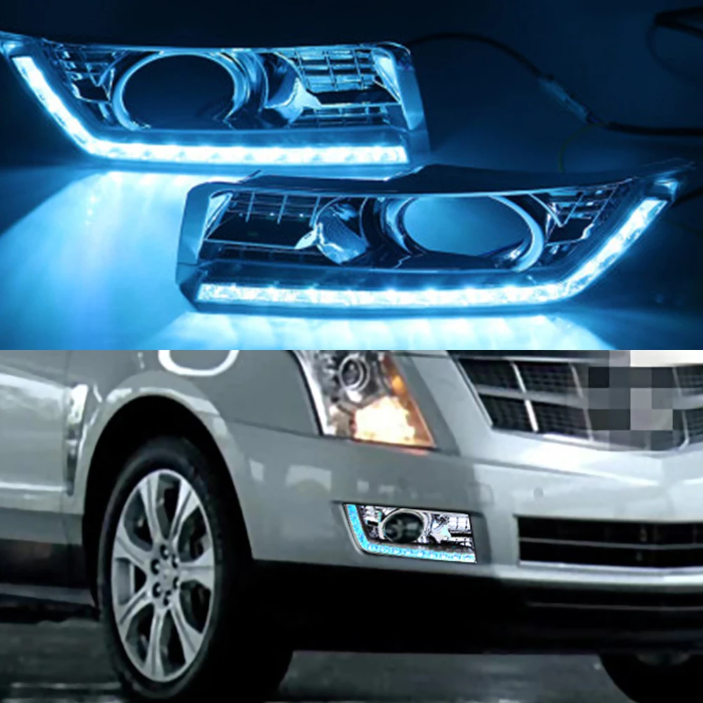 Автомобильная проблесковая 2 шт. для Cadillac SPX 2012 2013 2014 2015 2016 Светодиодный дневной