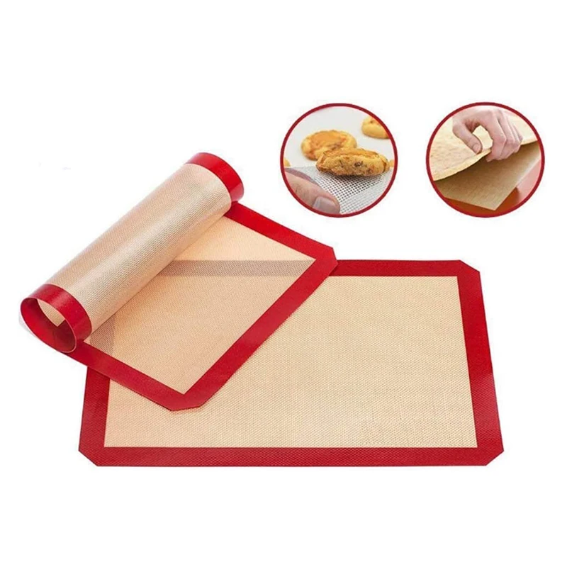 

Reusable Silicone Baking Mats Non-Stick BBQ Grill Mat Pad Baking Sheet Oven Mat Picnic Cooking Cookie Tray Barbecue Oven NEW