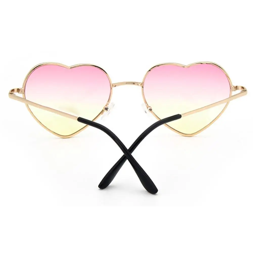 Женские солнцезащитные очки в форме сердца металлическая оправа HD градиентные