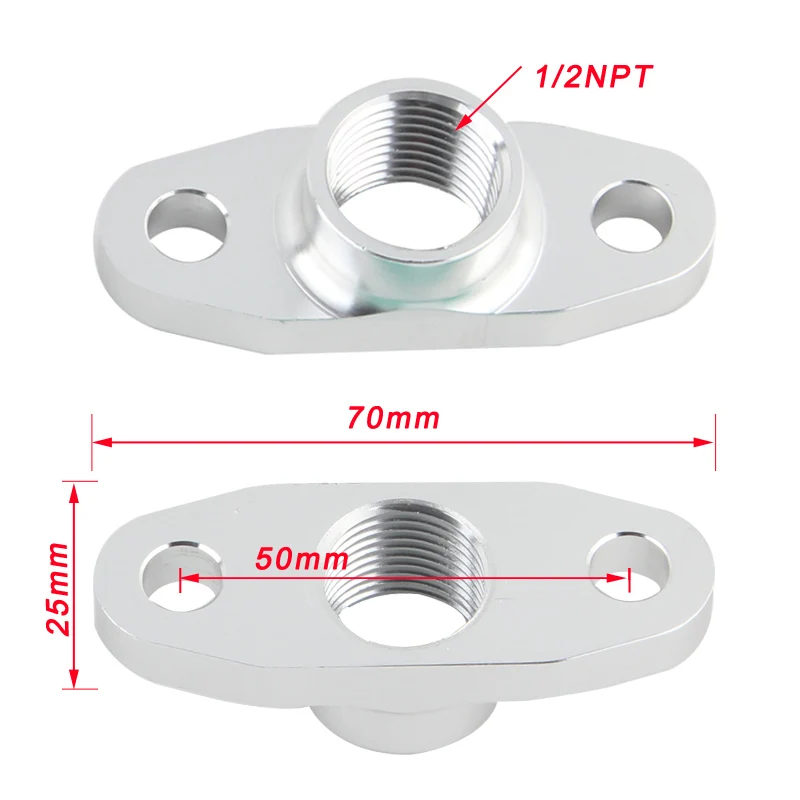 1/2 NPT Женский алюминиевый слив масла турбо фланец T3 T4 T04 GT40 GT55 1/2NPT до 8AN клеш