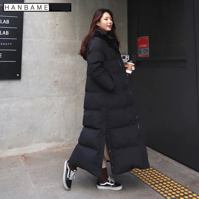 Парка пальто очень длинная зимняя куртка Женское большого размера с капюшоном