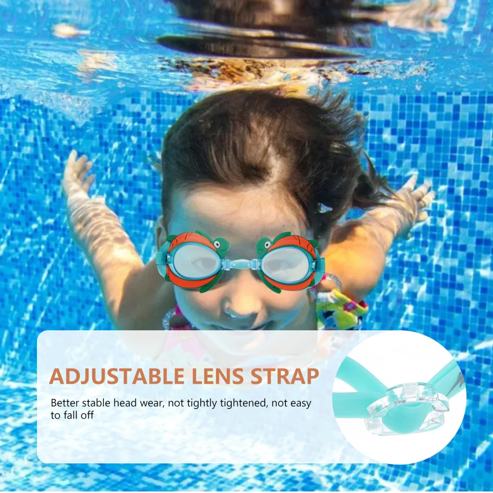 

1Pc Creative Tortoise Swimming Glasses Anti-fog Waterproof Spectacles (Green)