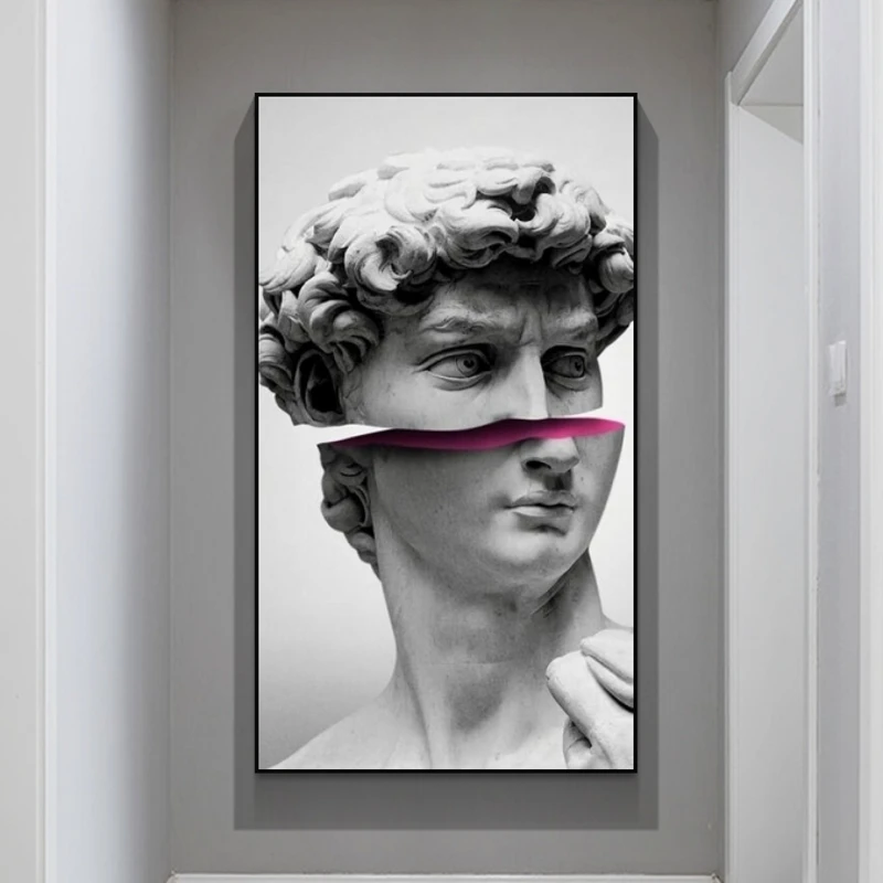 Забавное искусство Давида вапорволновой скульптуры холст художественные