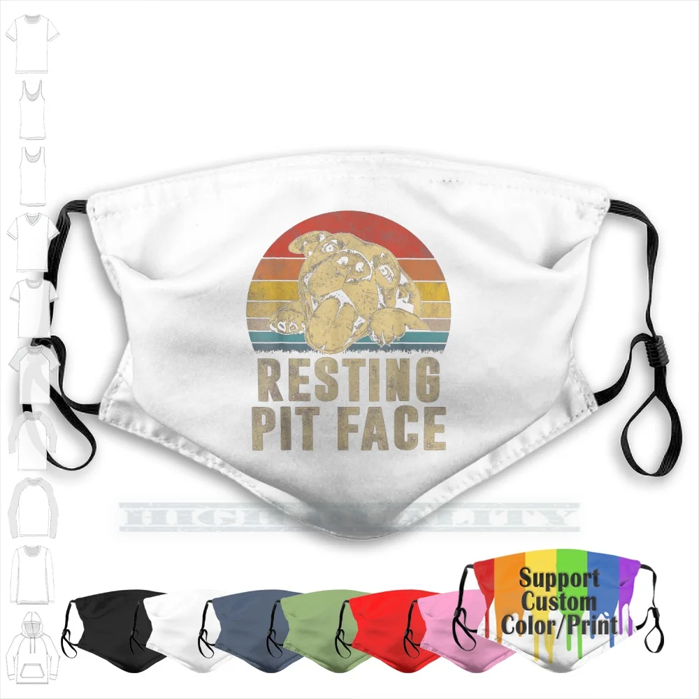 Винтажный дизайн на заказ с изображением собаки питбуля для отдыха лице взрослых