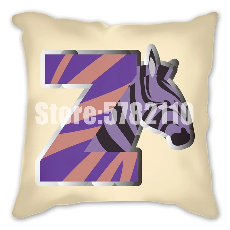 Наволочки с надписью на английском языке подушка принтом жираф лошадь хамелеон