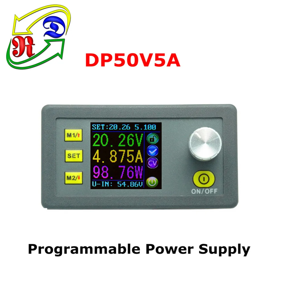RD DP50V5A Постоянное Напряжение Ток понижающий Программируемый Модуль питания понижающий преобразователь напряжения цветной ЖК-вольтметр
